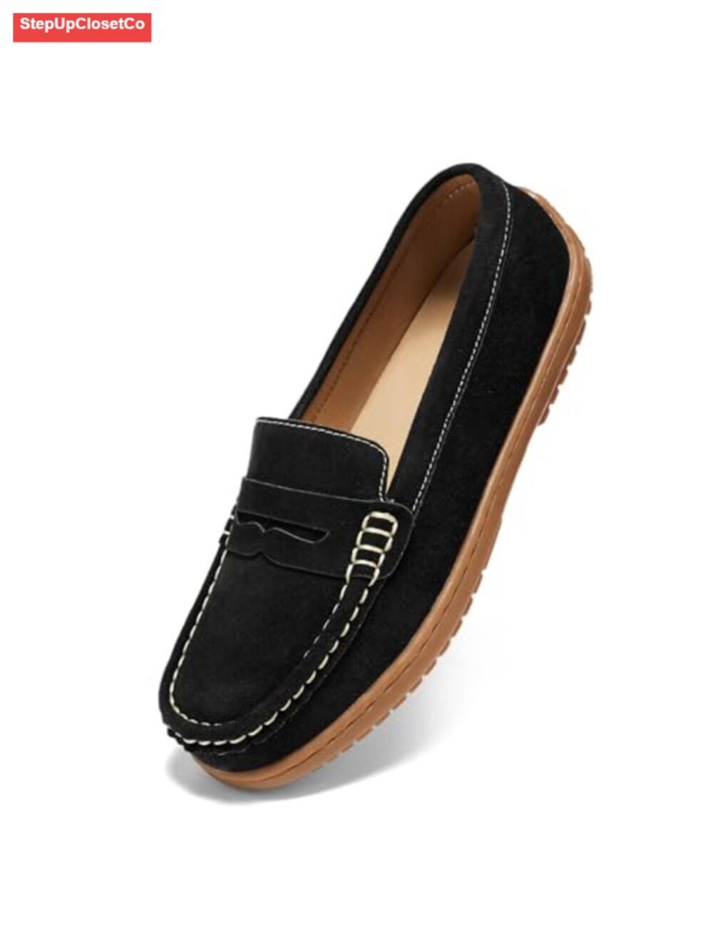 Women's Suede Loafers - Slip-On Driving Mocc - Lightweight Comfortable Work